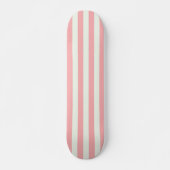 Retro Preppy Sportswear Stripes - Roze Crème Persoonlijk Skateboard (Voorkant)