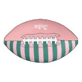 Retro Preppy Sportswear Stripes - Roze Groen American Football (Voorkant)