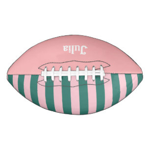 Retro Preppy Sportswear Stripes - Roze Groen American Football