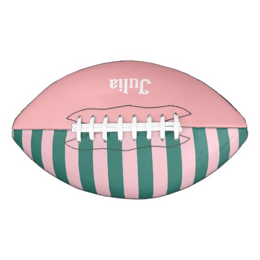 Retro Preppy Sportswear Stripes - Roze Groen American Football (Voorkant)