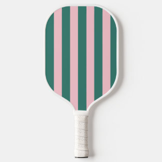 Retro Preppy Sportswear Stripes - Roze Groen Pickleball Paddle