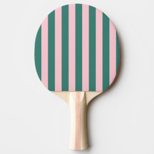 Retro Preppy Sportswear Stripes - Roze Groen Tafeltennisbatje
