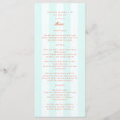 Retro Preppy Stripes Trouwmenu Menu (Voorkant)