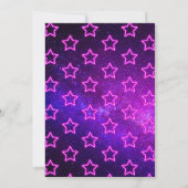 Retro Preppy Y2K Smile Face Pink Neon Glow Party Kaart (Achterkant)