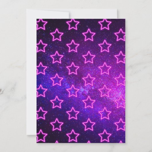 Retro Preppy Y2K Smile Face Pink Neon Glow Party Kaart (Achterkant)