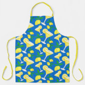 Retro Preppy Yellow Lemons Lemon Drops on Blue Schort (Voorkant)