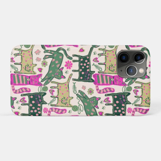Retro pret kat ontwerp Case-Mate iPhone case (Achterkant (horizontaal))