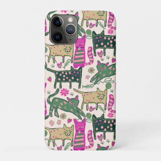 Retro pret kat ontwerp Case-Mate iPhone case (Achterkant)