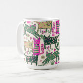 Retro pret kat ontwerp koffiemok (Voorkant links)