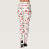 Retro Prettig en Helder Kerstmis Leggings (Achterkant)