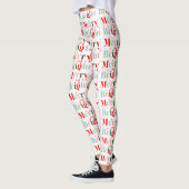 Retro Prettig en Helder Kerstmis Leggings (Links)