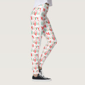 Retro Prettig en Helder Kerstmis Leggings (Rechts)