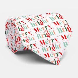 Retro Prettig en Helder Kerstmis Stropdas