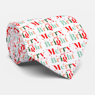 Retro Prettig en Helder Kerstmis Stropdas