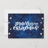 Retro Prettig Kerst Script Kerstcadeau Coupon (Achterkant)