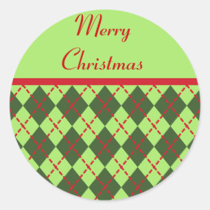 Retro Prettig Kerst Sticker