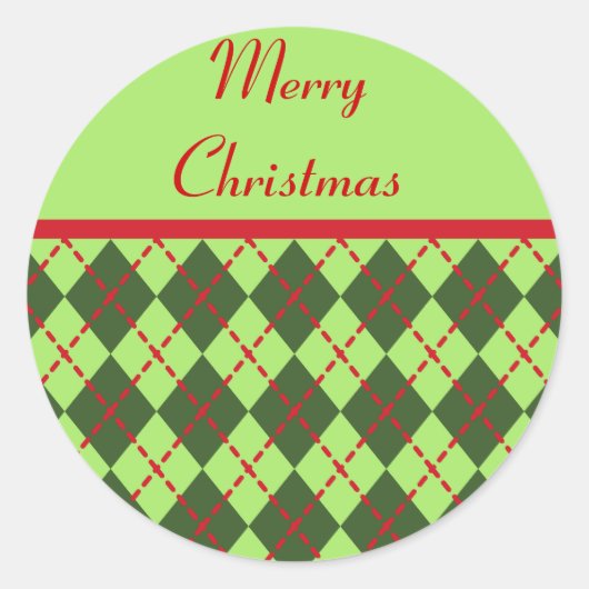 Retro Prettig Kerst Sticker (Voorkant)