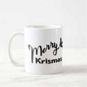 Retro Prettig Kerst Stijl Koffiemok (Links)