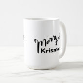 Retro Prettig Kerst Stijl Koffiemok (Voorkant rechts)