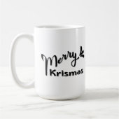 Retro Prettig Kerst Stijl Koffiemok (Links)