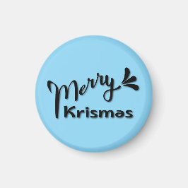Retro Prettig Kerst Stijl Magneet