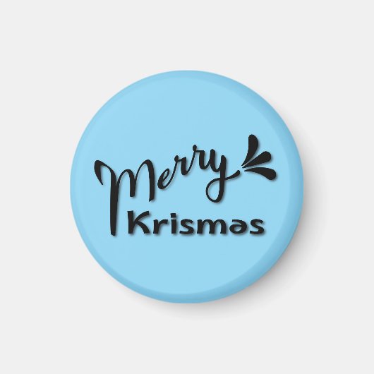 Retro Prettig Kerst Stijl Magneet (Voorkant)