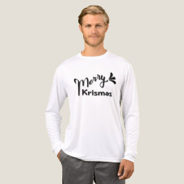 Retro Prettig Kerst Stijl Tri-Blend Shirt