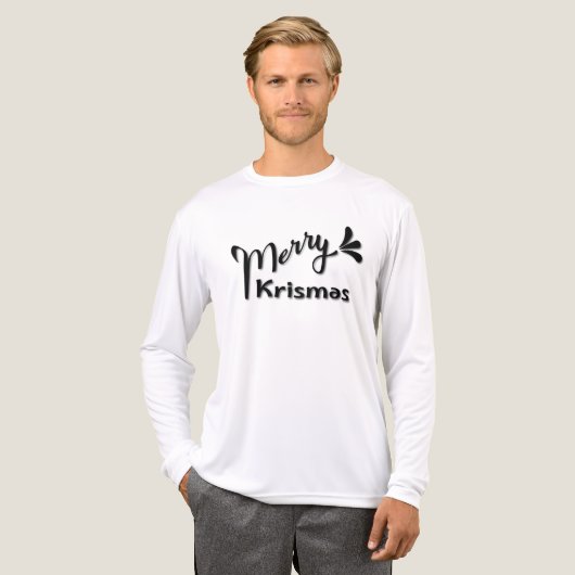 Retro Prettig Kerst Stijl Tri-Blend Shirt (Voorkant)