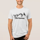 Retro Prettig Kerst Stijl Tri-Blend Shirt (Voorkant)