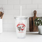 Retro Prettig Kerstfeest Acryl Drinkbeker