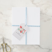 Retro Prettig Kerstfeest Cadeaulabel (Met Touw)