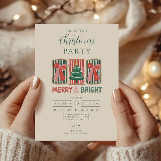 Retro Prettig Kerstfeest Kaart