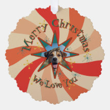 Retro Prettig Kerstfeest Wij Houden van Jou Gezins