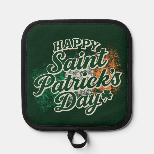 Retro Prettig St. Patrick's dag Pannenlap (Voorkant)