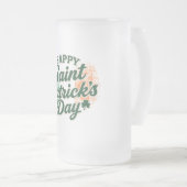 Retro Prettig St. Patrick's Day Matglas Bierpul (Voorkant rechts)