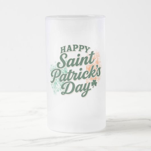 Retro Prettig St. Patrick's Day Matglas Bierpul (Center)
