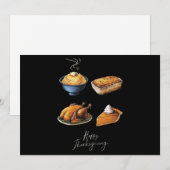 Retro Prettig Thanksgiving Herfst Pompoen Taart Feestdagenkaart (Voorkant / Achterkant)