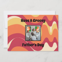 Retro "Prettige en groovy Vaderdag" familie foto