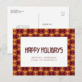 Retro-Prettige feestdagen Briefkaart (Voorkant / Achterkant)