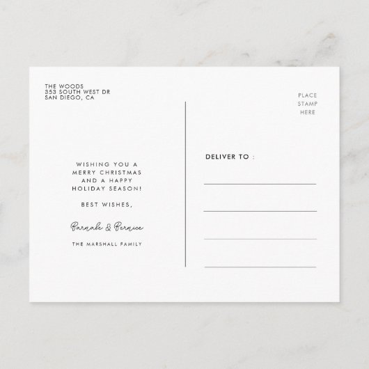 Retro-Prettige feestdagen Briefkaart (Achterkant)