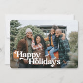 Retro  Prettige feestdagen fotokaart Feestdagenkaart (Voorkant)