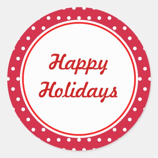 Retro Prettige feestdagen Stickers (Voorkant)