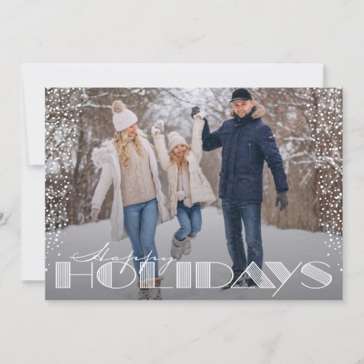 Retro Prettige feestdagen Typografie Kerstfeestdag Feestdagenkaart (Voorkant)