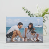 Retro Prettige feestdagen Typografie Kerstmis Feestdagenkaart (Staand voorkant)