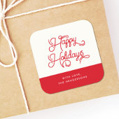 Retro  Prettige feestdagen Vierkante Sticker