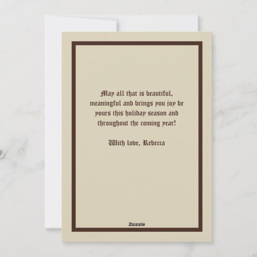 Retro prettige kerstdame feestdagenkaart (Achterkant)