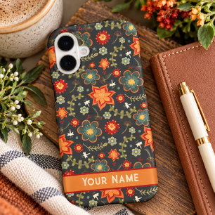 Retro Pretty Leuke Bloemrijke Libel Aangepaste Naa iPhone 13 Pro Max Hoesje