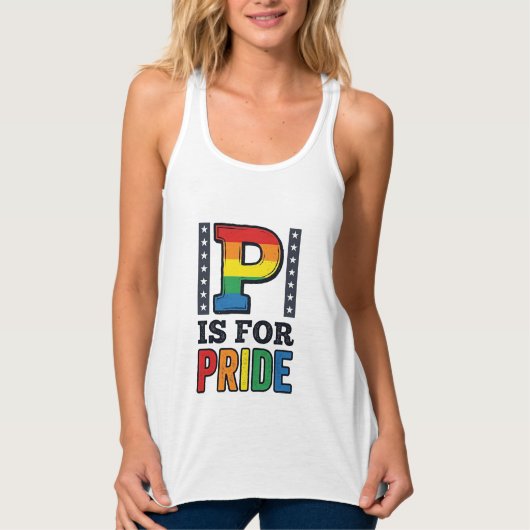 Retro Pride Letter P Regenboog Shirt Ontwerp_1 (Voorkant)