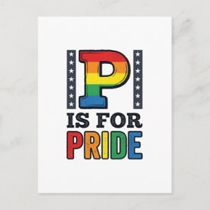 Retro Pride Letter P Regenboog Shirt Ontwerp_1 Briefkaart