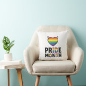 Retro Pride Maand Gehoornde Hart Shirt Ontwerp_1 Kussen (Stoel)